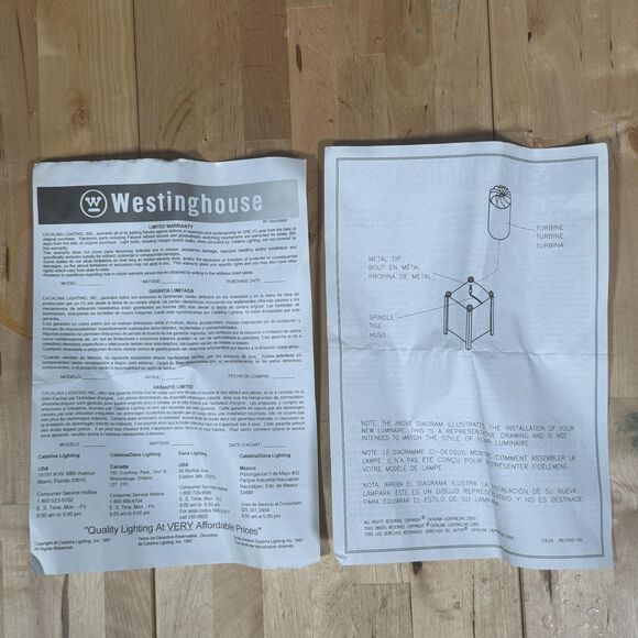 Westinghouse Carousel Collection OCEAN Design Spinning Fish Lamp Vintage 1999 - Picture 8 of 11